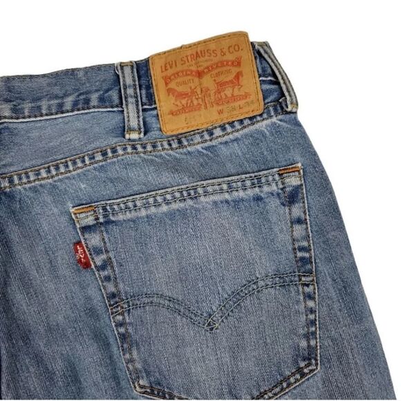 Levi's 511 Modern Slim Distressed 100% Cotton Denim Jeans Size 38 Measures 36 - Picture 7 of 15